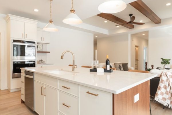 Elegant white kitchen cabinets